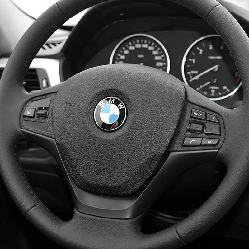 สําหรับ BMW F20 F21 F30 F34 พวงมาลัยรถสติกเกอร์จัดแต่งทรงผมทําจาก Alcantara ภายในรถปรับแต่งอุปกรณ์เส
