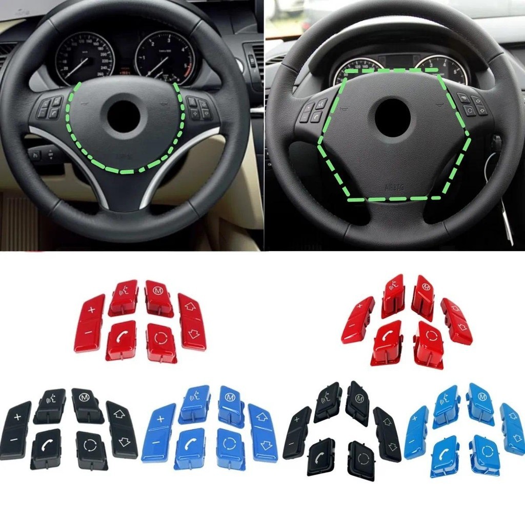 พวงมาลัยรถ M ปุ่มสําหรับ BMW 3 Series E90 E92 E93 M3 /1 Series E81 E82 E87 E88 /X1 E84 Accessorie