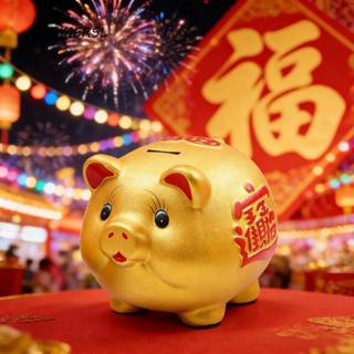 DELMERSL กระปุกออมสิน, โถเงินหมูเซรามิกรูปสัตว์, กล่องประหยั…