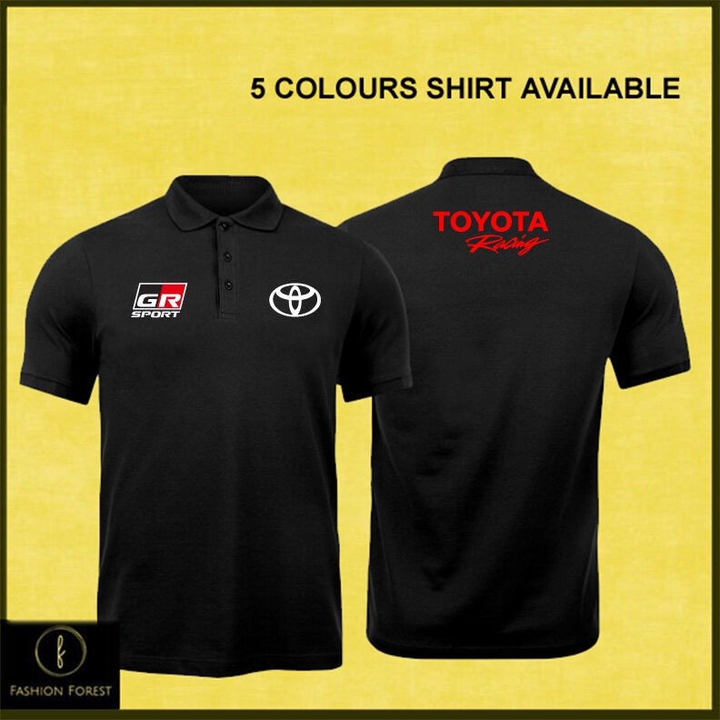 Toyota GR Sport Racing Baju Premium Baju Unisex ผ้าฝ้าย 100% Baju โลโก้ Sulam เสื้อโปโล
