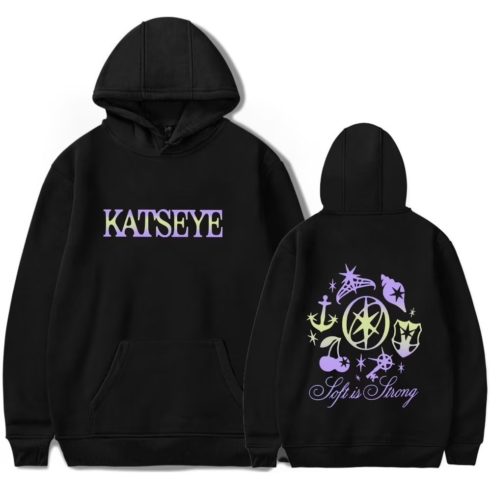 เสื้อฮู้ด KPop ผู้ล่าปีศาจ KATSEYE ผ้า แฟชั่นวินเทจพิมพ์ยูนิเซ็กซ์แขนยาวเสื้อเสื้อผ้า Pullover Hoodi