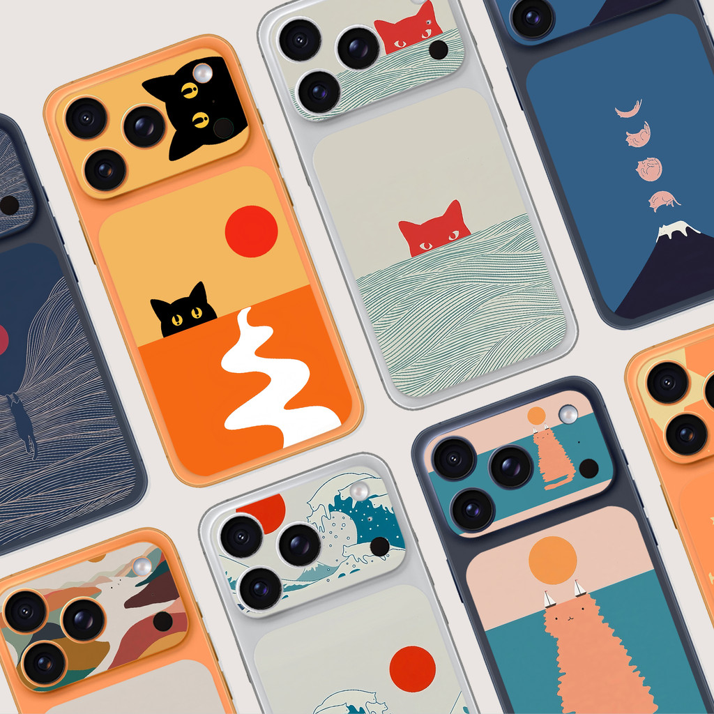 Art Cat พิมพ์ฟิล์มกล้อง + สติกเกอร์ด้านหลังสําหรับ IPhone 17 Pro/17 Pro Max/ Micro Matte Soft กระดาษป้องกันกล้อง/ฟิล์มด้านหลัง/ทนต่อการสึกหรอป้องกันรอยขีดข่วน