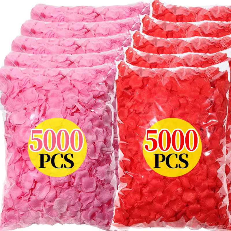 1000-5000ชิ้นที่มีสีสันกลีบดอกกุหลาบประดิษฐ์-โรแมนติกแต่งงานครบรอบผ้าไหมดอกกุหลาบตกแต่ง-อุปกรณ์วันวาเลนไทน์