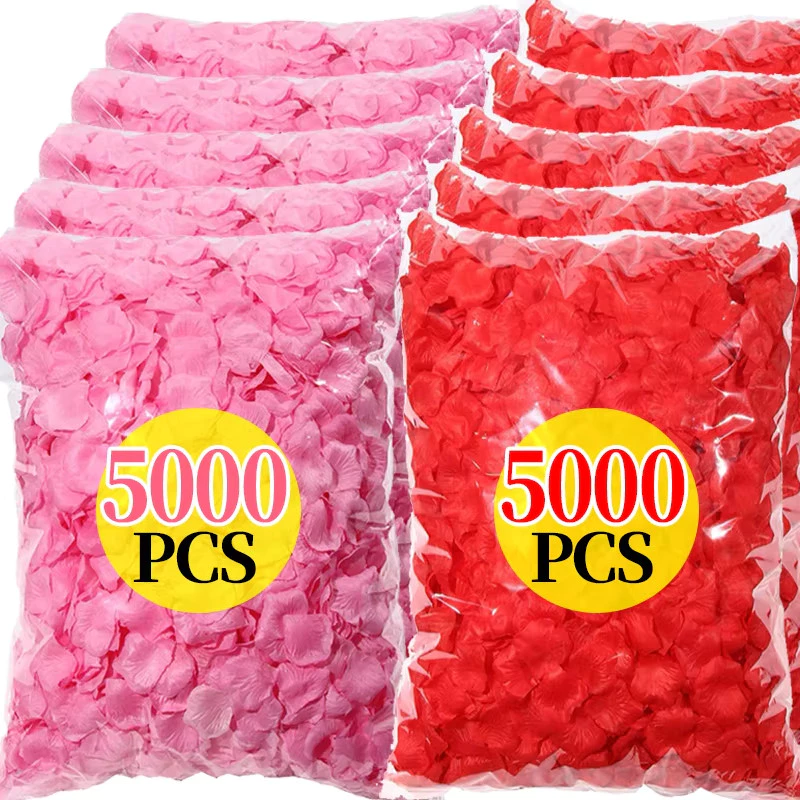 1000-5000ชิ้นที่มีสีสันกลีบดอกกุหลาบประดิษฐ์-โรแมนติกแต่งงานครบรอบผ้าไหมดอกกุหลาบตกแต่ง-อุปกรณ์วันวาเลนไทน์