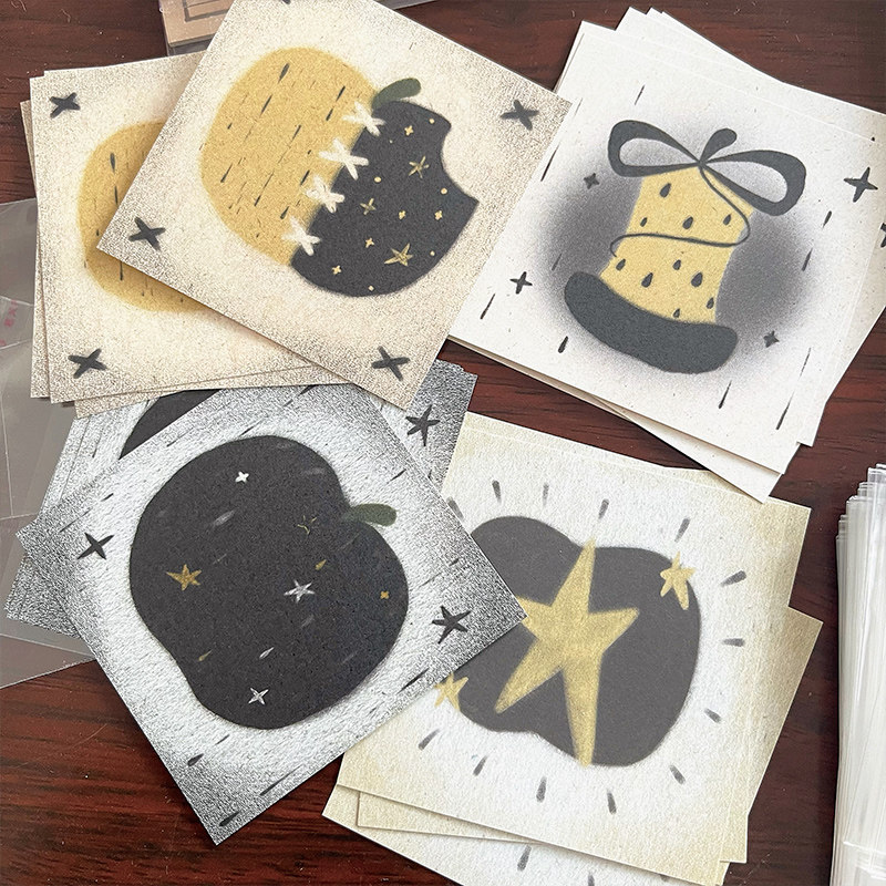 postit น่ารัก กระดาษโน๊ต DoggyBass ต้นฉบับวัสดุสีดำวัสดุสมุดโน้ตของ Apple ไม่มีกาว