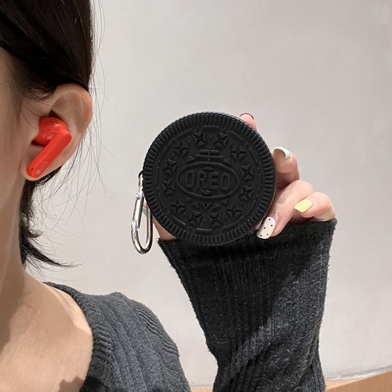 Nothing Ear (a) เคสหูฟัง Simple Oreo Biscuit เหมาะสําหรับ NOTHING EAR ใหม่ (a) เคสหูฟังบิสกิตสีดําซิ