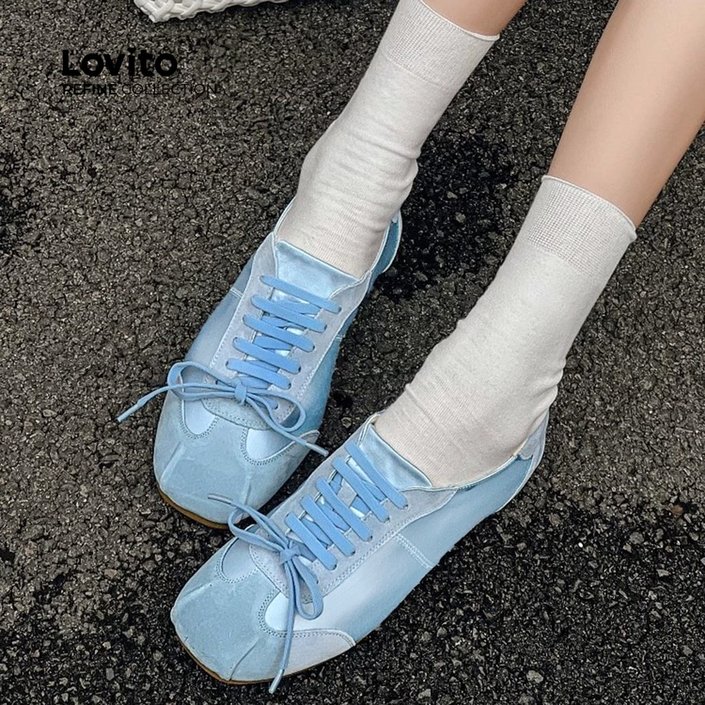 (Lovito Refine) รองเท้าบัลเล่ต์ลําลองสําหรับผู้หญิง LR24E077