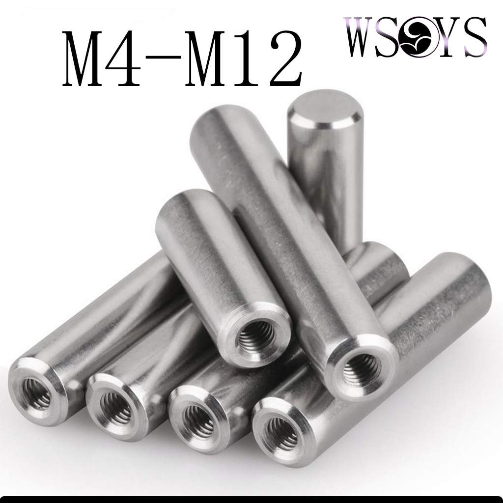 สแตนเลส 304 หมุดพิน ปิ๊น สลัก แกนเดือย เกลียวใน/Internal Threaded Dowel Pins M4-M12 [WSYS-MB-X4]