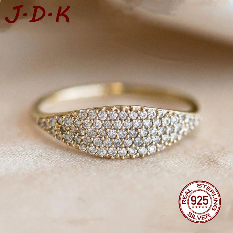 แหวนเครื่องประดับเพทายทอง JDK 18K