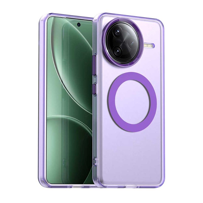 สําหรับ Xiaomi Poco F7 F6 Pro F7 Ultra โปร่งแสง Matte เคสโทรศัพท์แม่เหล็กสีลูกกวาดกันกระแทกซิลิโคนแข็งฝาครอบ
