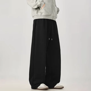 B&R กางเกงกีฬาผู้ชาย Sweatpants แบบบาง สีล้วน เอวยางยืด แนววินเทจสไตล์ญี่ปุ่น เรียบง่ายใส่สบาย