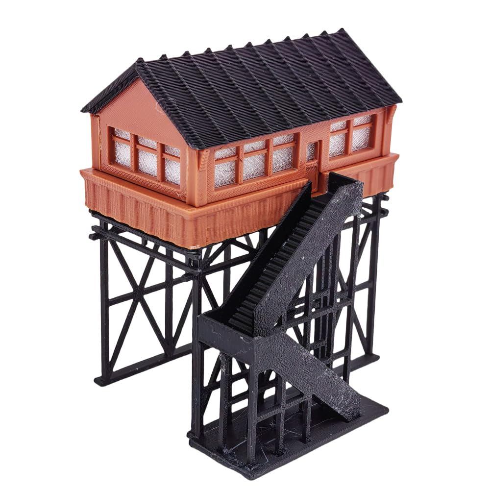 Outland Models Railway Scenery Station Overhead Signal Box/Tower Z Scale