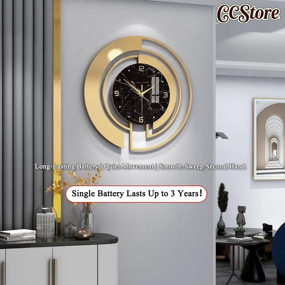 Nordic Luxury Wall Clock Modern Slient Quartz Wall Clock Living Room Decoration Clock Creative Art C