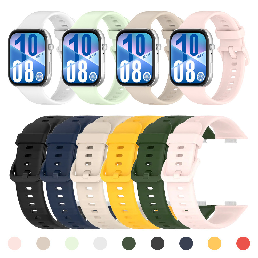 สายซิลิโคนแบบสปอร์ตเปลี่ยนสําหรับนาฬิกา Huawei Fit 4/4 Pro/3 นุ่ม สายรัดข้อมืออุปกรณ์เสริมสมาร์ทวอทช์