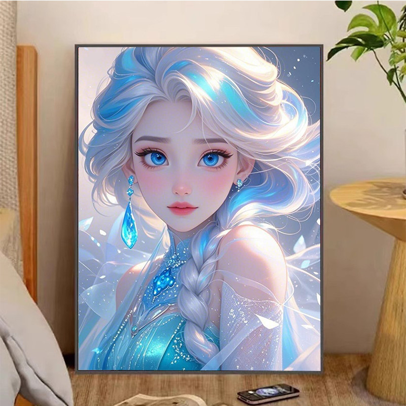 PLPrincess Series 5D DIY ภาพวาดเพชร/ภาพสีน้ํามันดิจิตอลคริสตัลปักครอสติสเพชรโมเสคชุดเย็บปักถักร้อย Rhinestone ตกแต่งบ้าน - รูปที่ 3