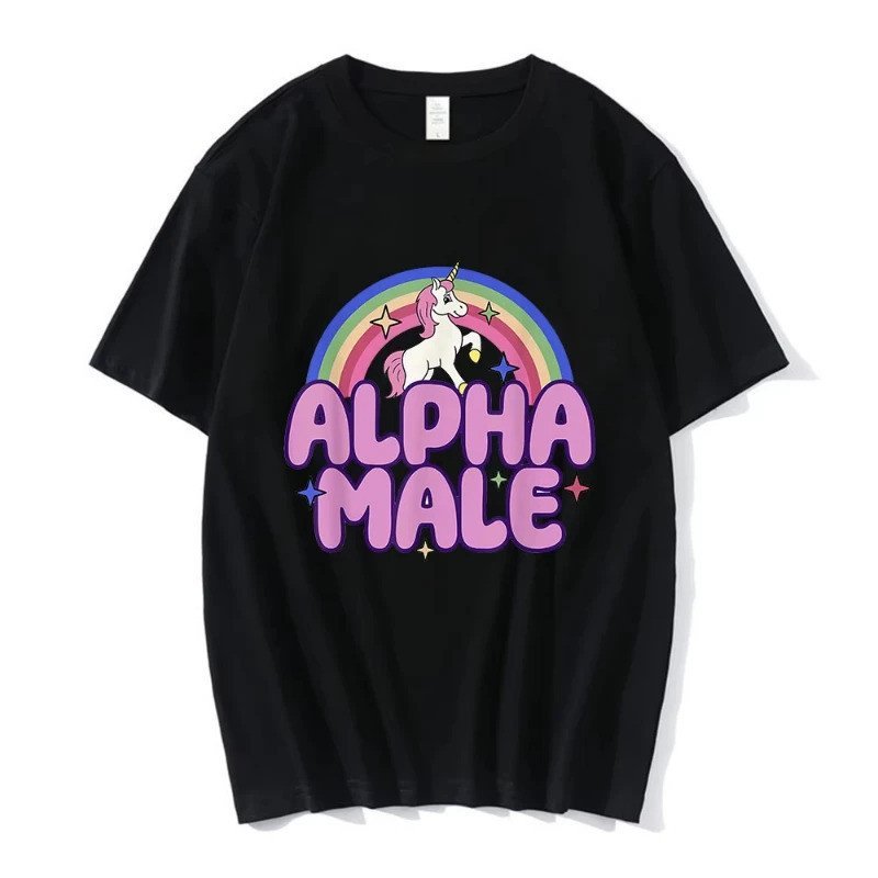 CottonFashion TShortMens新款 100% Shirts2026CasualUnicorn RainbowWomen MaleSleeved GraphicT-shirts Fun
