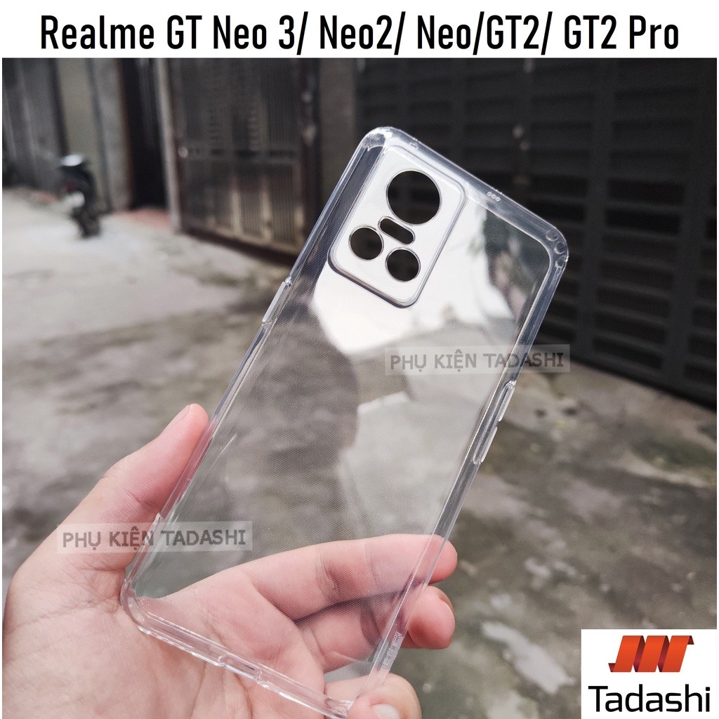 Realme GT Neo 3, Realme GT6/ GT7/ GT7 Pro, Realme GT8/ GT8 Pro เคสใสพร้อมขอบป้องกันกล้อง