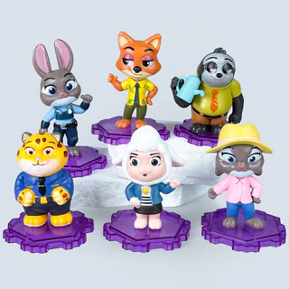 💥 จัดส่งจากประเทศไทย 💥6 ชิ้น/เซ็ต Zootopia 2 คอสเพลย์ Judy Hopps Nick Wilde อะนิเมะรูป COD Action Figure ตุ๊กตาของเล่นสําหรับของขวัญเด็กคอลเลกชันเครื่องประดับรถตกแต่งเค้กตกแต่ง