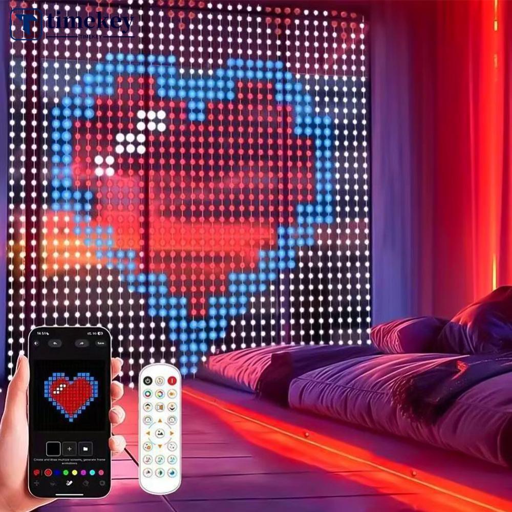 TIMEKEY สมาร์ทผ้าม่าน Light App ควบคุมส่วนบุคคลเลือก Party เทศกาลคริสต์มาสงานแต่งงานวาเลนไทน์s วันโร