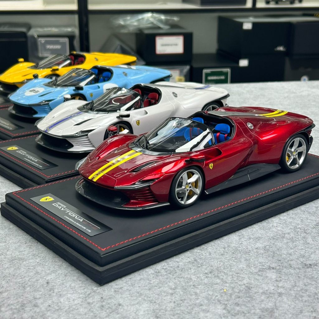 [สต๊อกพร้อม] ModelATure 1: 18 Ferrari Daytona SP3 Limited Edition โมเดลเรซิ่น Workmanship รายละเอียด