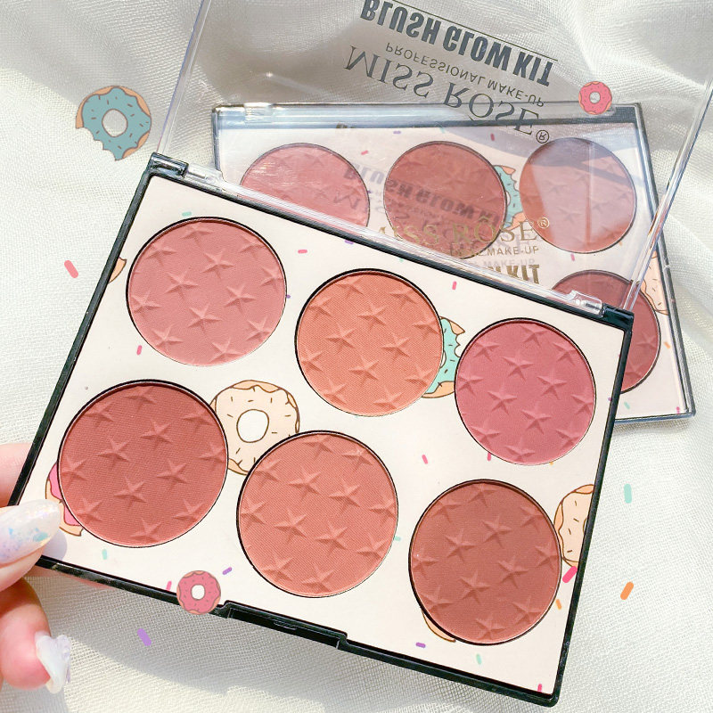 naree บลัชออน ปัดแก้มบลัชออน Missrose Six-Color Contouring Niche Brand Blush Palette