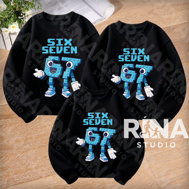 🔥พร้อมส่ง&COD🔥RINA STUDIO🔥 ชุดครอบครัว สเวตเตอร์คอกลมไม่มีหมวก 100%ผ้าฝ้าย มีม67 ฮิตทั่วไทย A123#5