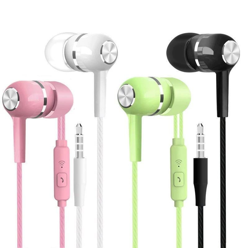 E18 หูฟังซับวูฟเฟอร์ แบบมีสาย เสียงเบส 9D ขนาด 3.5 มม. ปรับได้ พร้อมไมโครโฟน หลายสี