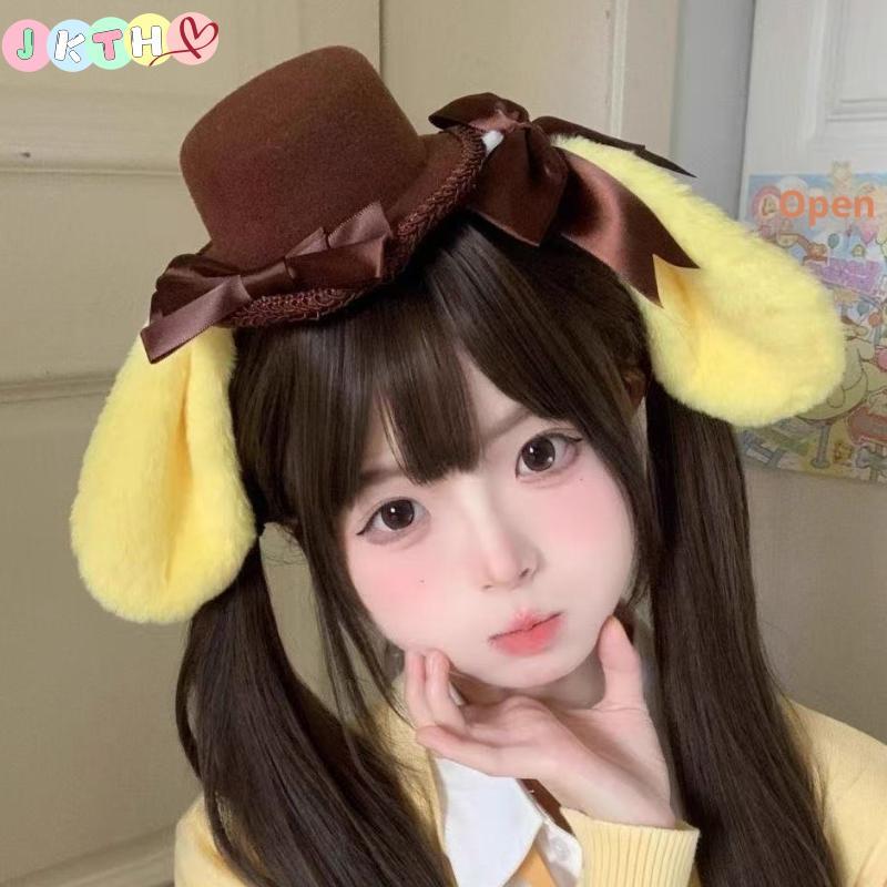 JKTH 1 ชิ้น Lolita Party Headwear Prop Pom Pom Purin ผม Hoop คอสเพลย์สุนัขหูผมเด็ก JKK