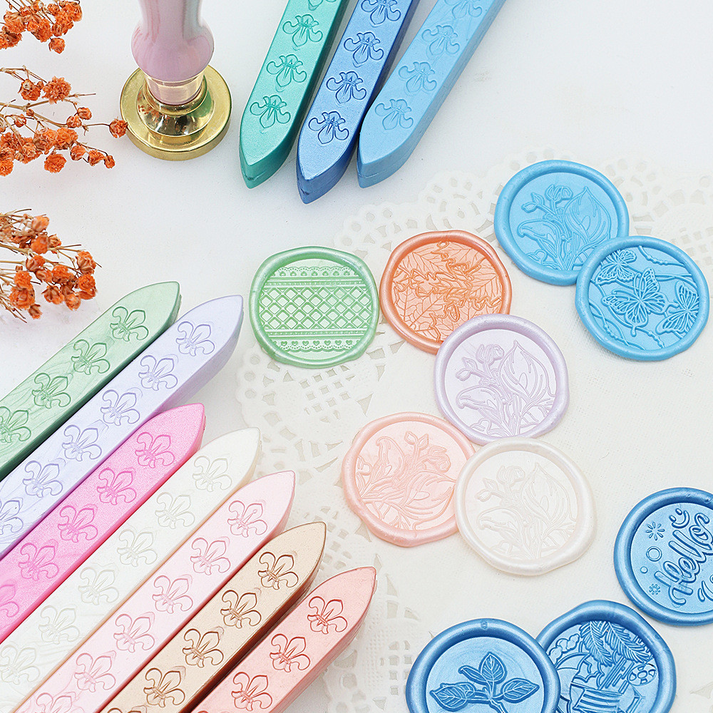 สินค้าใหม่วันนี้/ขี้ผึ้งเคลือบไฟ 66 สี Wax Stick Iris รูปแบบปิดผนึก Wax Pearlescent สี Seal คู่มือ S