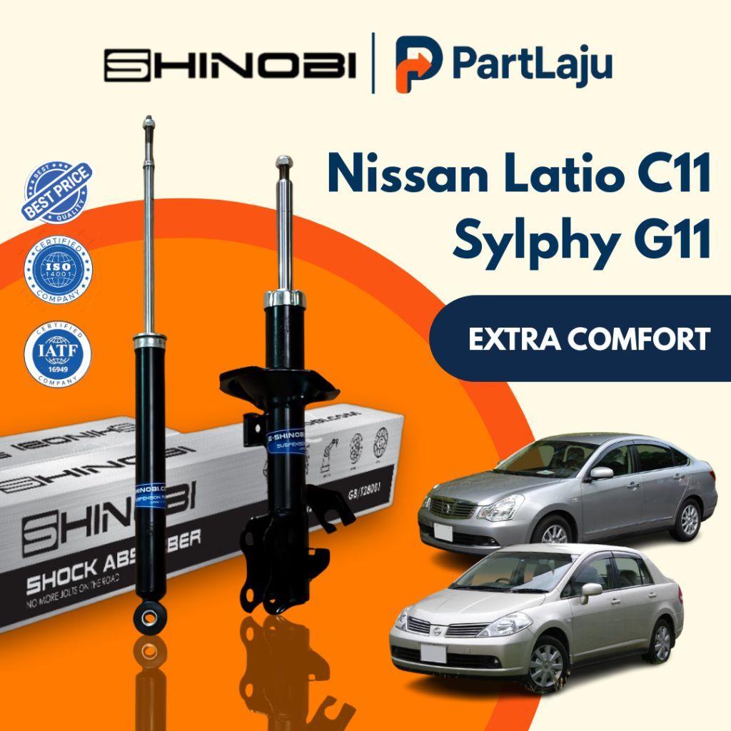 E-Shinobi Nissan Latio C11 C11X 1.6 1.8 Sylphy G11 2.0 2007-2013 โช้คอัพแก๊สหน้าและหลัง