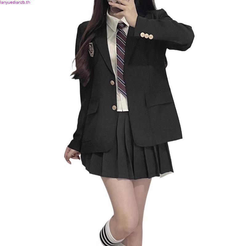 blazer เกาหลี blazer ผู้หญิง ชุดสูทสีดำสำหรับนักเรียนหญิง เหมาะสำหรับการสัมภาษณ์งานและการใช้งานในสถา