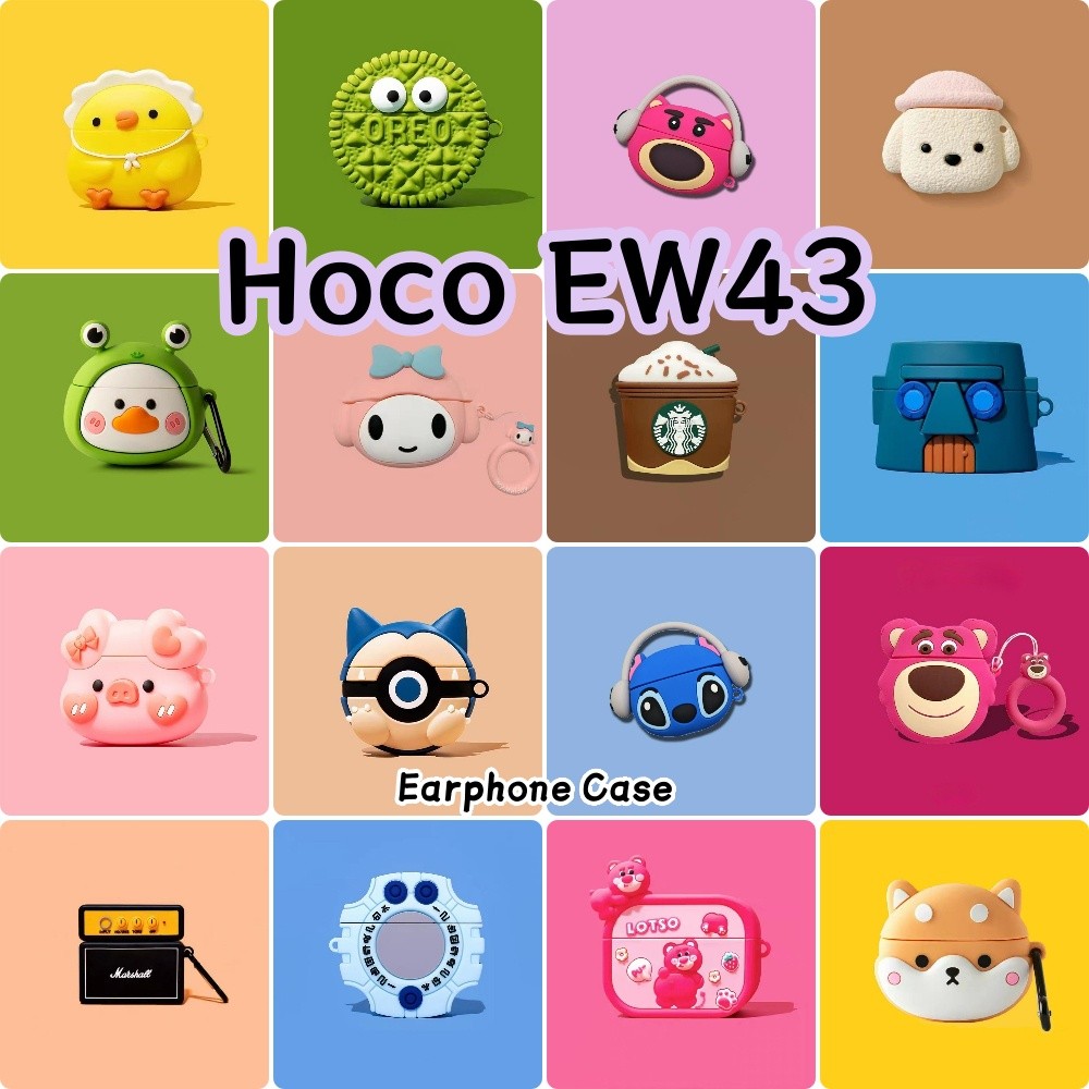 สําหรับ Hoco EW43 Case Casing Soft Silicone Creative Cartoons Headphone Case Cover NO.5