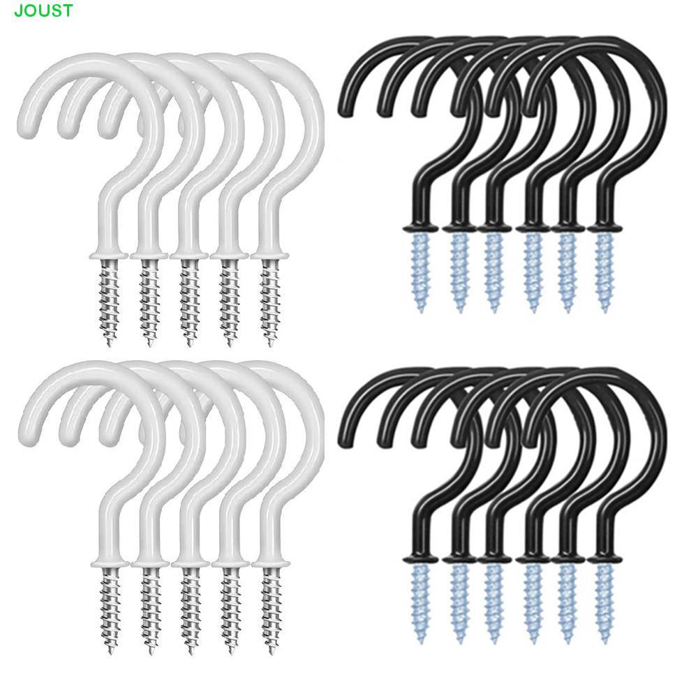JOUST ตะขอเพดานสีขาว 10 ชิ้นผู้ถือไหล่สกรูติดผนัง
