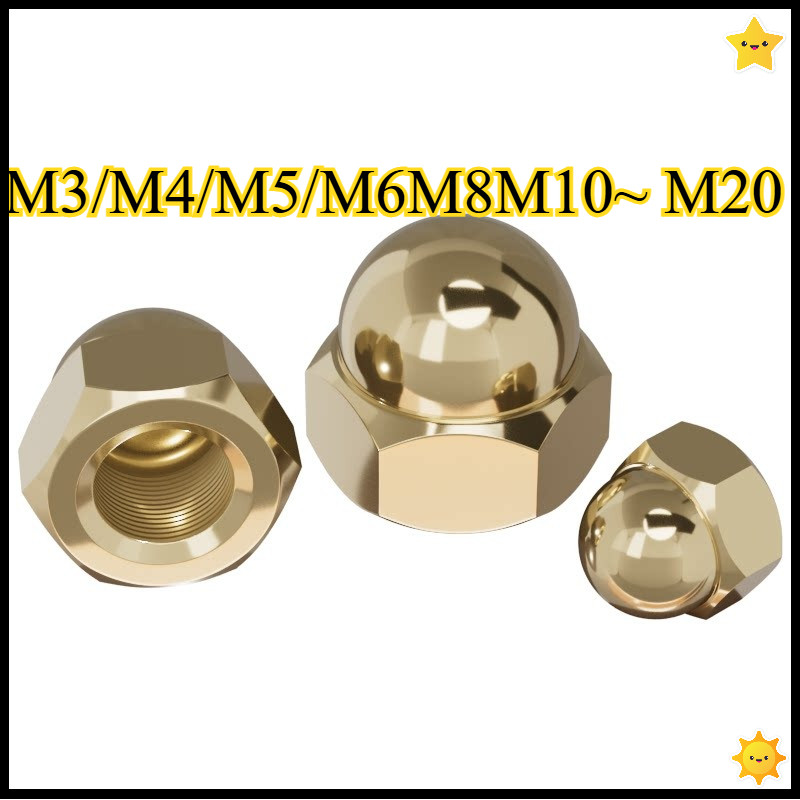 ฝาครอบนอตแบบทองแดง ฝาครอบสกรูและโบลท์  M3/M4/M5/M6M8M10~ M20 （FU79-1）