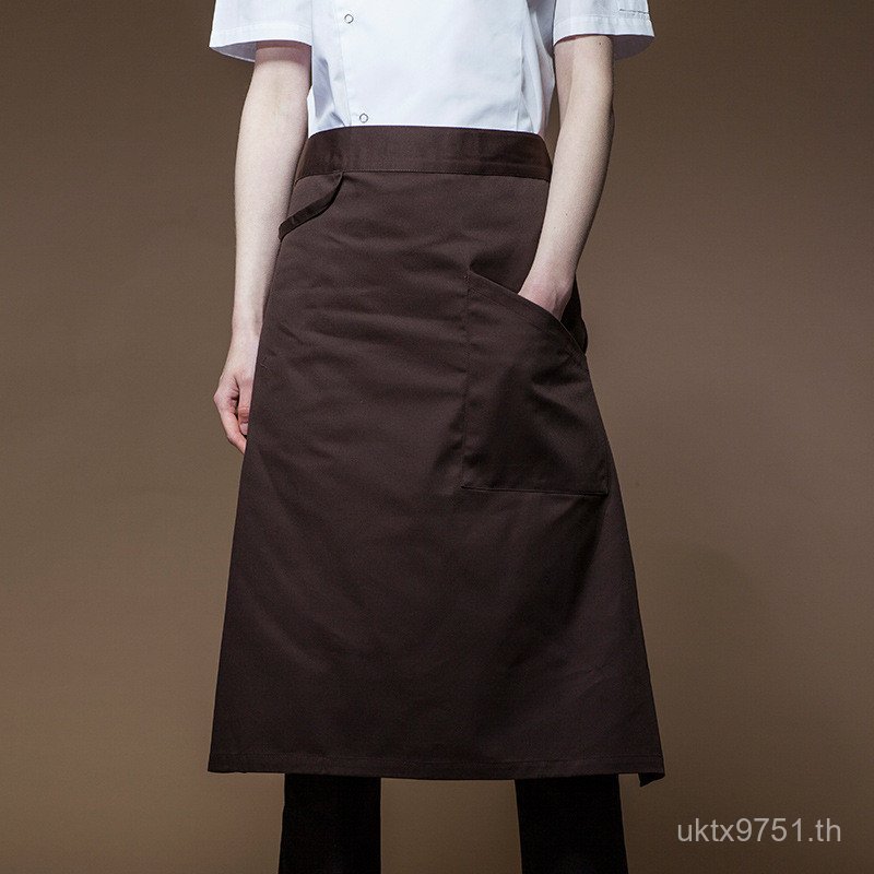 โลโก้ร้านอาหาร xyt Domi ผ้ากันเปื้อน Chef Wailai Chef ครึ่งโรงแรมเสื้อผ้าทํางานครึ่งตัวผู้ชายเอวห้อง