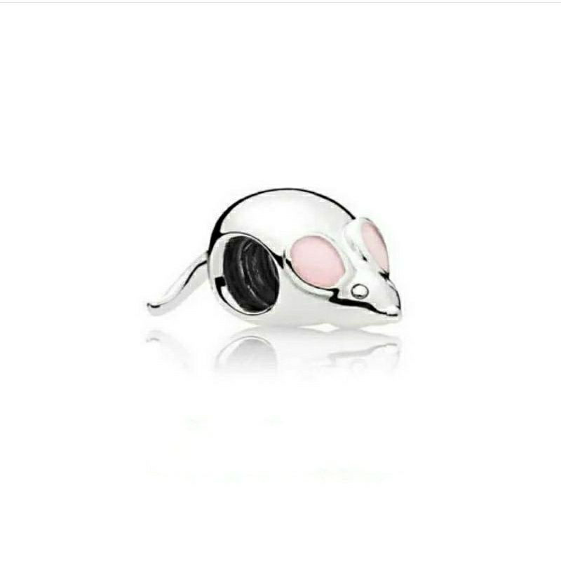 แฟชั่น (ของแท้ 100%) Pandora Silver Jewelry Mouse NV7A