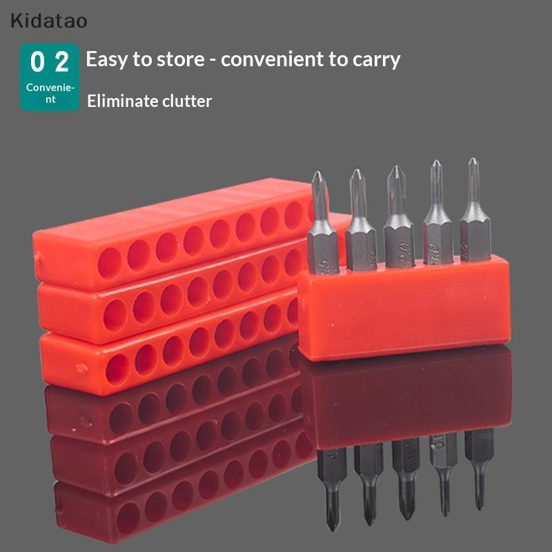 Kidatao 1 ชิ้น 4-32 หลุม 1/4 ผู้ถือไขควงกล่องเก็บ Hex Shank ไขควงพลาสติกไขควงผู้ถือบิตใหม่