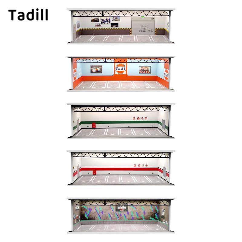[negjsg] 1/64 Scale Car Model Display Case Layout 6 Parking Space Model Car Show Case