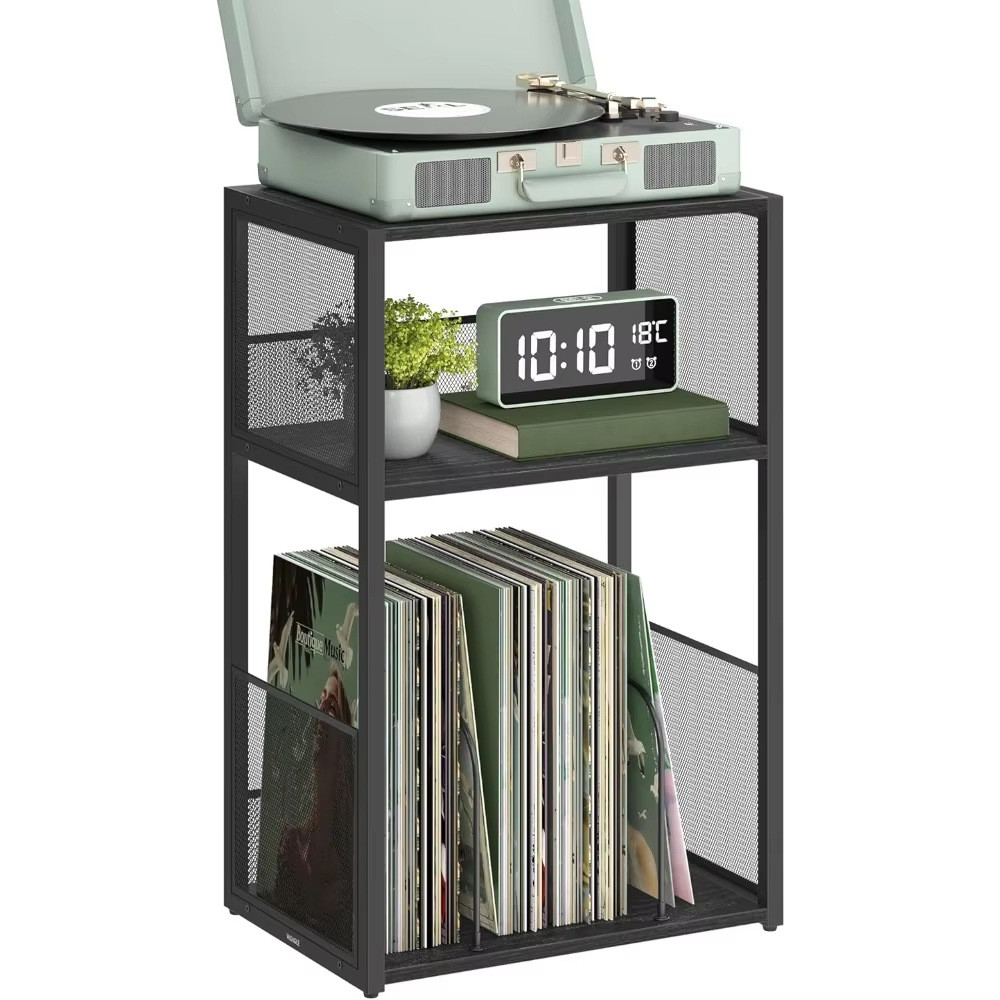 Retro Vinyl Record Record Record Record Record Record Record Player Audio Machine Shelf Three-Layer 