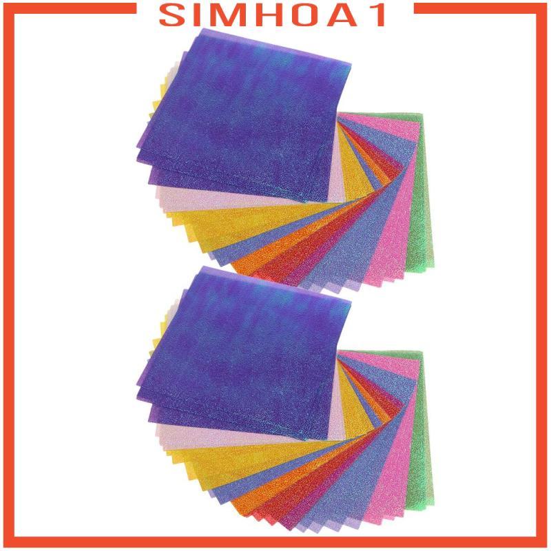 [Simhoa1] 100 ชิ้น Leaflets กระดาษพับ Origami กระดาษสี่เหลี่ยมหัตถกรรมกระดาษ Origami แผ่นสําหรับ Ori