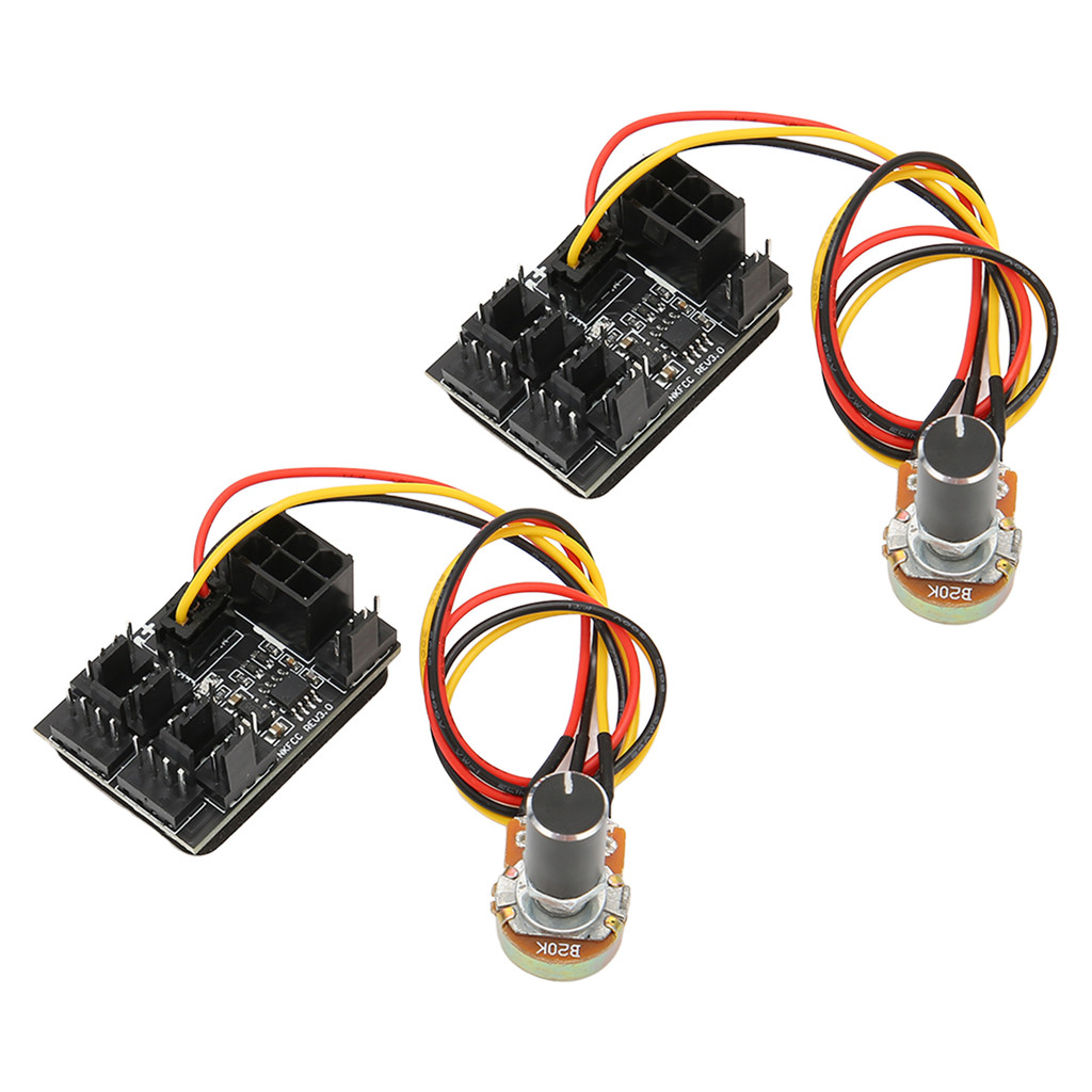 สนุก ~ 2 ชิ้น PC พัดลม Controller 3 Pin 4 Pin พัดลมอะแดปเตอร์ PWM PC กรณีพัดลมระบายความร้อน Hub 8 Wa