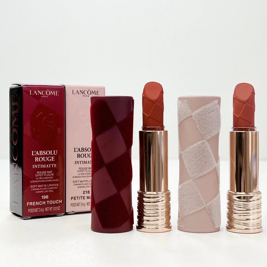 [คลังสินค้าพร้อม] Lancome Checkerboard Lipstick 196#218#有盒