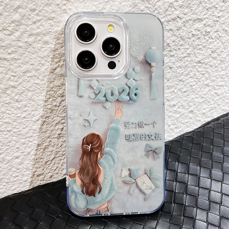 🌽Lucy🌽เคสโทรศัพท์มือถือ เคสไอโฟน ตกแต่งกลิตเตอร์กันกระแทก IPhone 17 11 15 12 7Plus 14 13Pro Max XR 14 8 7 Plus X XS Max - รูปที่ 4