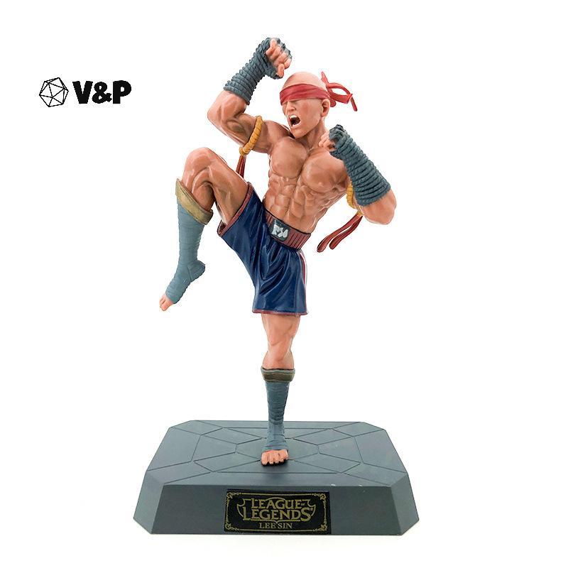V & P 20 ซม.เกมรูป Lee Sin Pvc Action Figure The Blind Monk คอลเลกชันรูปปั้นของเล่น Lee Sin ตุ๊กตาคร