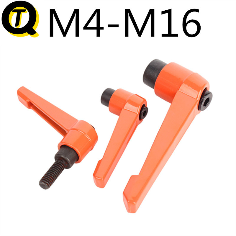 สกรูจับกระชับสีส้มแบบปรับได้ (พร้อมสต็อก M4M5M6M8M10M12M14M16) ด้ามจับวงล้อรูปตัว L Quick Hand Screw Bolt Self-Locking ประแจ