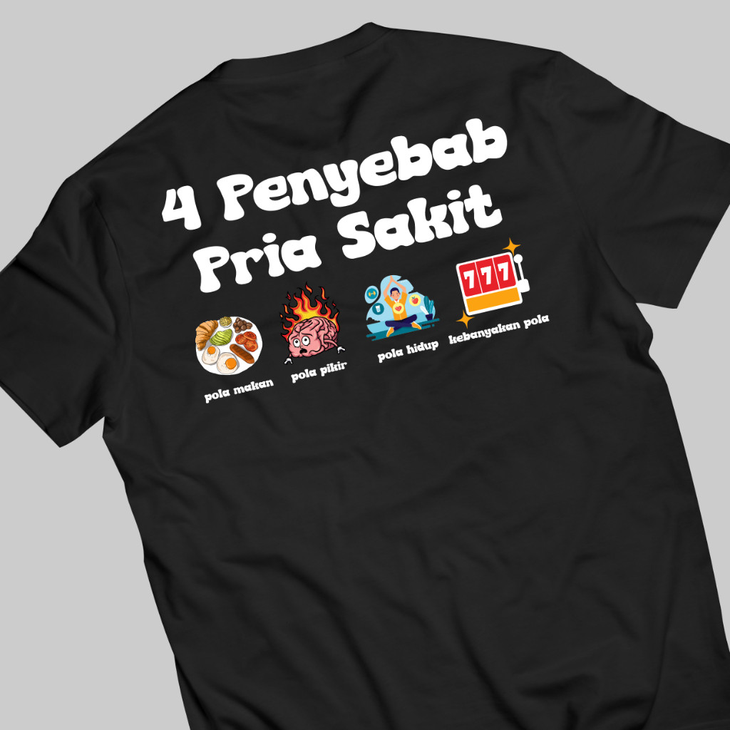 เสื้อยืด 4 Mens Pain Relief Meal Pattern Pikir Pattern Life Pattern หลายรูปแบบ