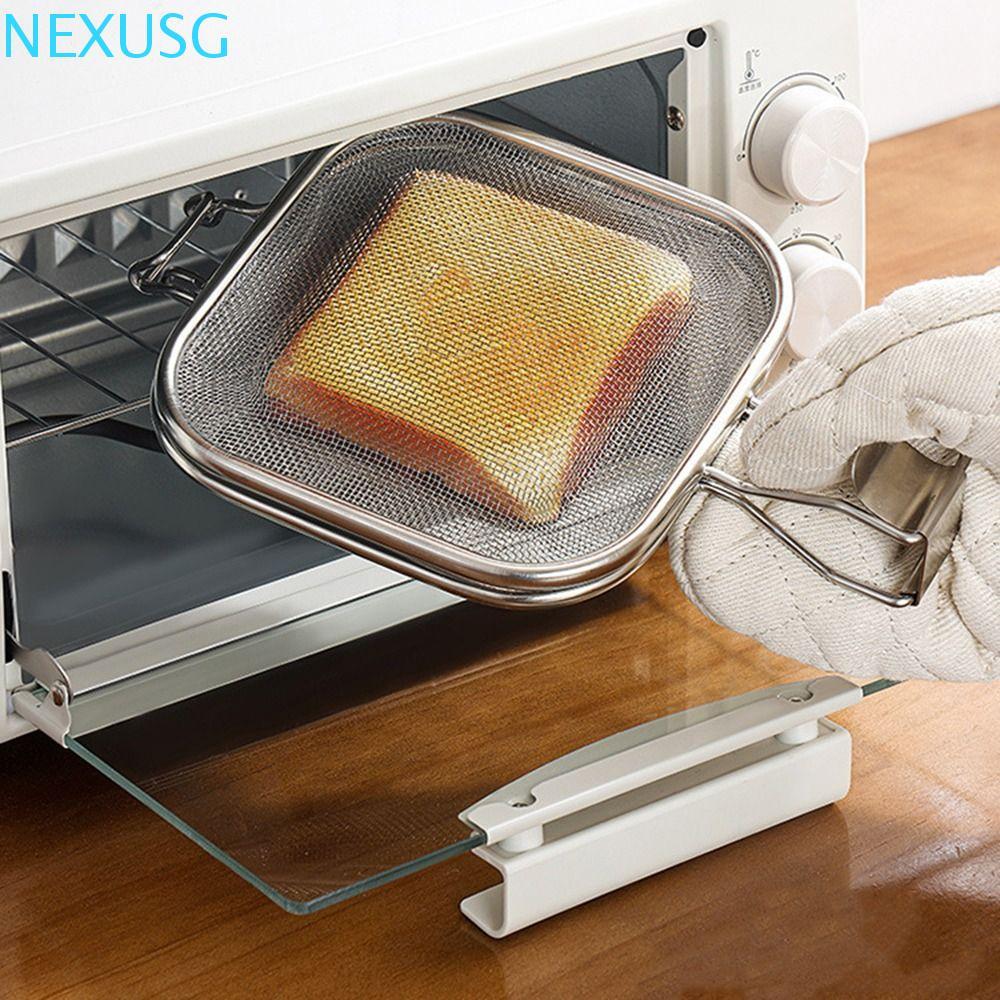 NEXUSG แซนวิชกระทะอบเตาอบขนมปังปิ้งคลิปสุทธิสแตนเลสอาหารเช้าในครัว