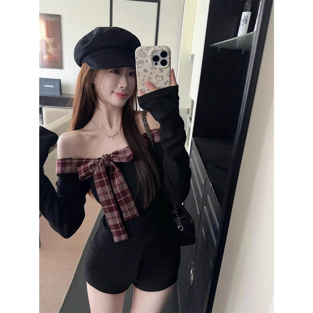 FASHION.61 เสื้อยืดแขนยาว เสื้อเปิดใหล่ แฟชั่น ผ้านุ่มใส่สบาย รุ่น W3127 ราคา ถูกที่สุด ดีลบีเคเค แกลเลอรีภาพที่ 6