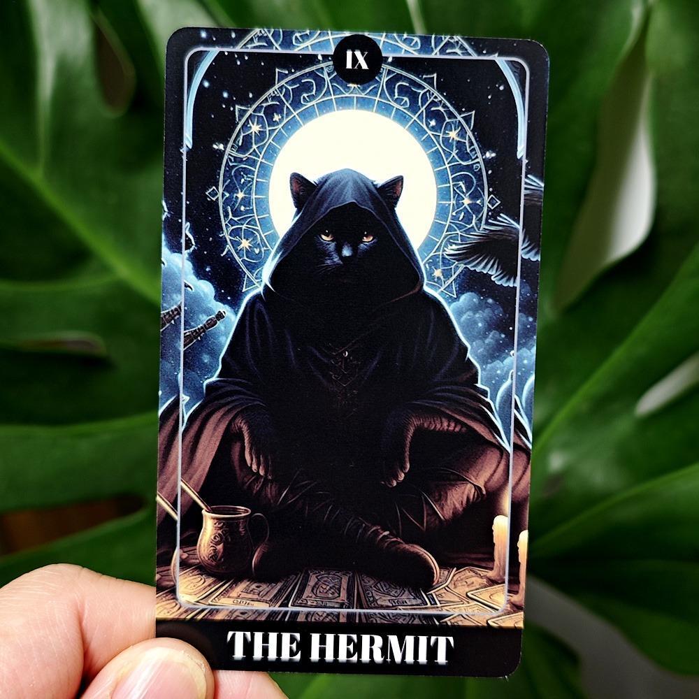 Black Cat Tarot Shadowy Cat Deck Feline Deck 78 ชิ้นไพ่ทาโรต์ตามไรเดอร์บริกรระบบสําหรับผู้เริ่มต้น ราคา ถูกที่สุด ดีลบีเคเค แกลเลอรีภาพที่ 3