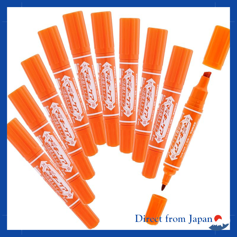 Zebra High Mark Care Refill Type Oil-Based Pen Orange 10 Pieces B-YYT5-OR